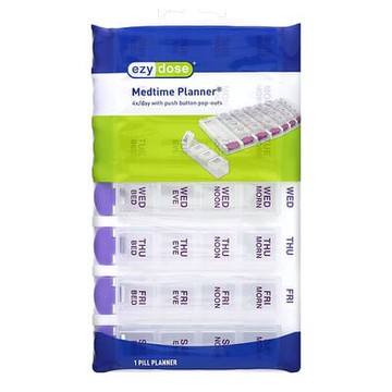 Ezy Dose, 每週 4 X/天，帶按鈕彈出功能的服方劑時間計畫器，1 個