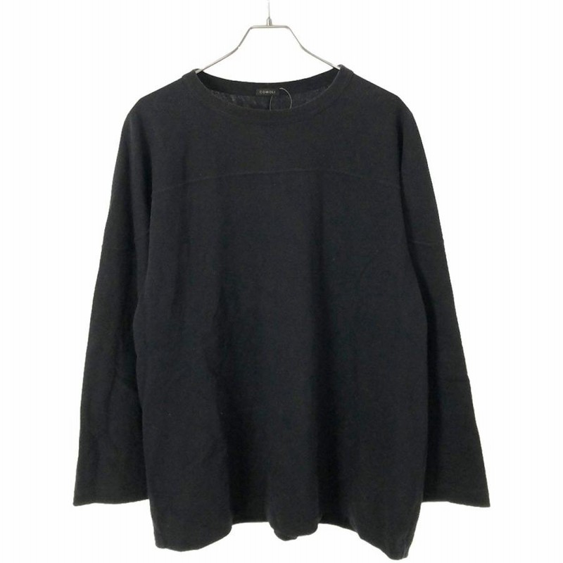 コモリ　22AW フットボール　tシャツ　ネイビー　3 コモリ 22AW フットボール tシャツ ネイビー 3 （COMOLI(コモリ