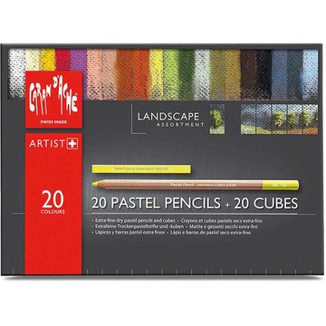 CARAN d’ACHE卡達專業系列風景色粉彩組*20支粉彩筆+20支粉彩條*7880.520