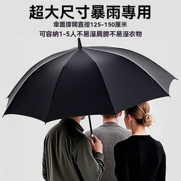 🌂抗強風-快速出貨🌂 可開發票-超大雨傘115-150cm抗風強長柄雨傘高顔值雨傘雙層高爾夫雨傘加厚雨傘商務雨傘車用雨傘