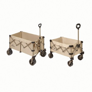 【Naturehike】輕折全地形聚攏折疊手推車 裝備車 卡其色 JJ017  原廠公司貨一年保固