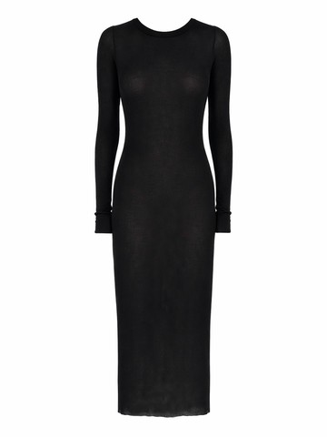 rick owens long-sleeved midi dress