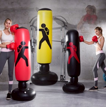 ~廣隆~充氣沙袋160公分 拳擊不倒翁買就送充氣筒 回彈力強  沙包 出氣筒 發洩 泄憤 拳擊 散打健身運動