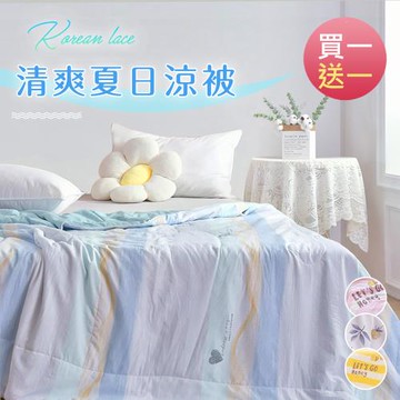 BELLE VIE 韓版蕾絲水洗舒棉四季被/薄被/涼被 (150X200cm) 買一送一