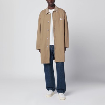 Beige Webster coat in cotton canvas