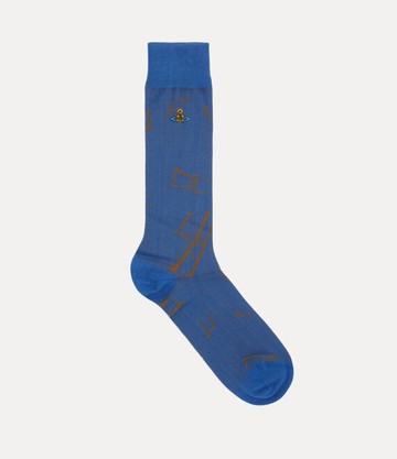 Vivienne Westwood Deer Chair Sock Deer Chair Royal-blue 6-8 Unisex
