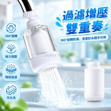 台灣出貨 透明視窗濾水器 可清洗拆卸芯 廚房浴室通用接頭 360度旋轉噴嘴 自來水過濾器 防濺起泡器延長器