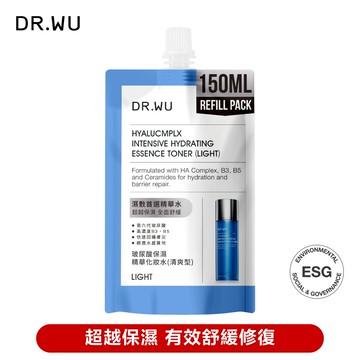 DR.WU 玻尿酸保濕精華化妝水補充包(清爽型)150ML