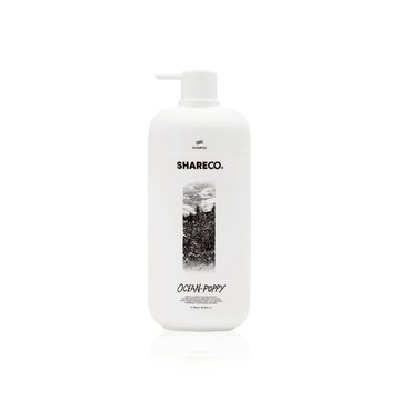 【YBG】任選3件9折★SHARECO 大麻士革洗髮膠 OCEAN-POPPY｜750ML 瓶裝款