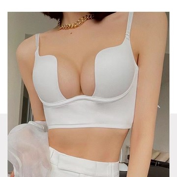 【隔日到】新款禮服內衣 性感深V集中托高內衣 深V設計 舒適有鋼圈 集中托高小胸禮服無痕內衣