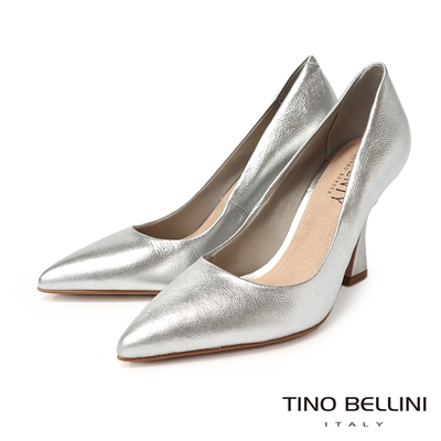 Tino Bellini 巴西進口金屬色素面酒杯跟鞋FSEV004(銀色)