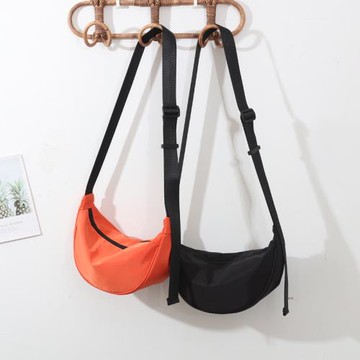 帆布斜挎包女小包包餃子包尼龍牛津布單肩包防水休閑布包輕便挎包