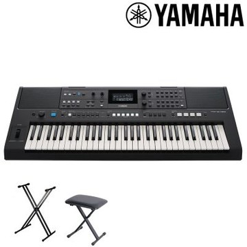 『YAMAHA 山葉』PSR-E483 標準進階款61鍵多功能電子琴 含架椅 / 公司貨保固