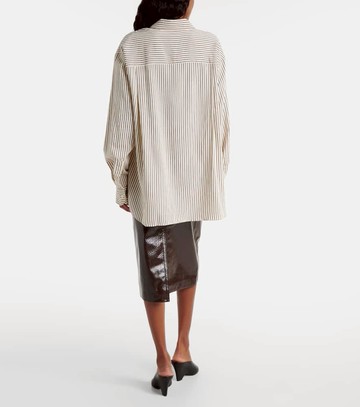 The Frankie Shop Peri striped satin shirt