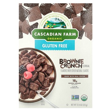 Cascadian Farm, 有機布朗尼脆脆麥片，12.4 盎司（351 克）