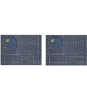 Chilewich {2人的餐桌}美國竹編POP系列餐墊36*48cm-深藍煙火x2入組