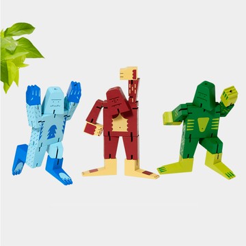 cubebot cryptoids 酷比獸小型木製變形積木機器獸公仔益智設計玩具療癒小物