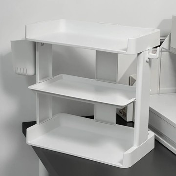 臺灣嚴選桌麵ins風學生宿捨書桌化妝品臺麵多層收納架廚房臥室整理置物架