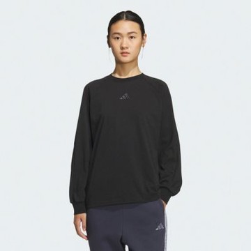 Adidas 愛迪達 Word Ls Tee KA1001 女 長袖上衣 休閒長袖 黑 亞版