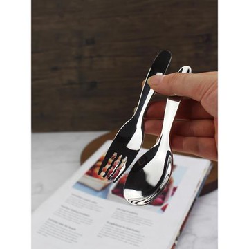 316不銹鋼便攜勺叉 帶收納盒學生單人可愛叉子勺子兒童套裝餐具