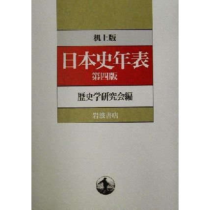 机上版　日本史年表／歴史学研究会(編者)