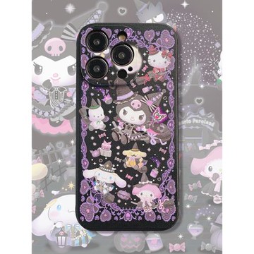 魔法萬圣節庫洛米適用iphone15promax手機殼i16p保護套蘋果13硅膠外殼i12i14全包殼美樂蒂大耳狗