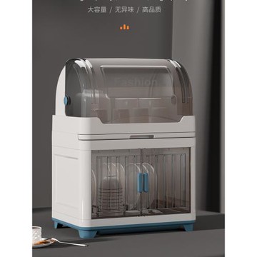 創意塑料廚房碗柜帶蓋透明防塵置物架家用碗筷餐具多功能收納碗盆