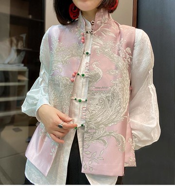 年春秋季新款氣質奢華 民族風新中式復古立體高清定位花馬甲