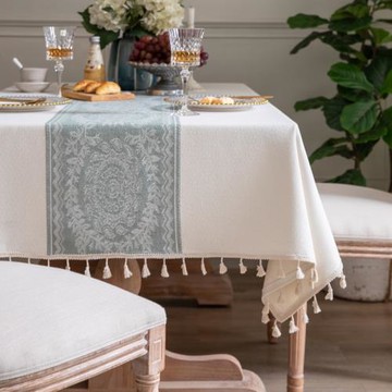 布藝桌布輕奢氛圍感北歐簡約現代長方形餐桌布茶幾布棉麻風格臺布