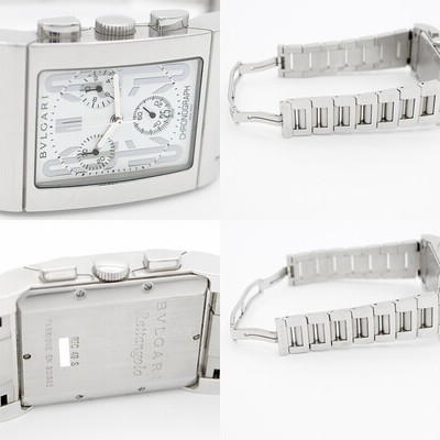 電池交換済み BVLGARI ブルガリ レッタンゴロ クロノグラフ
