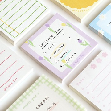 【奶鹽少女】留言記事便簽紙 便利貼 實用可愛手帳基礎素材 8款