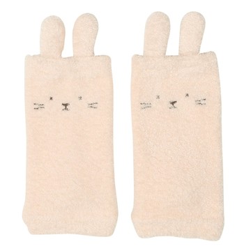 akachan honpo - 蓬鬆腳套-兔子-粉紅色 (70~95cm)