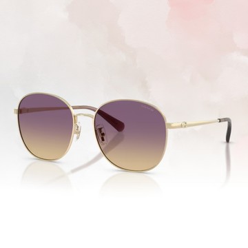 【COACH】圓形金屬太陽眼鏡(HC7189-900570)