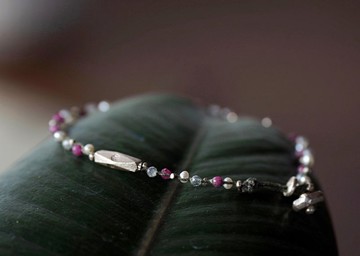 編織手鍊「紅寶石混搭」