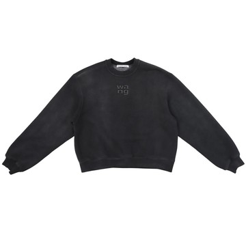 alexanderwang 水晶燙鑽標誌運動衫