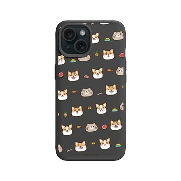 iPhone 15 SolidX 黑 - 柴語錄 Shiba Says - 滿滿吃貨