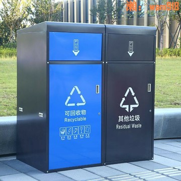 240升戶外垃圾桶果皮箱不銹鋼室外分類小區景區地產大環衛垃圾箱