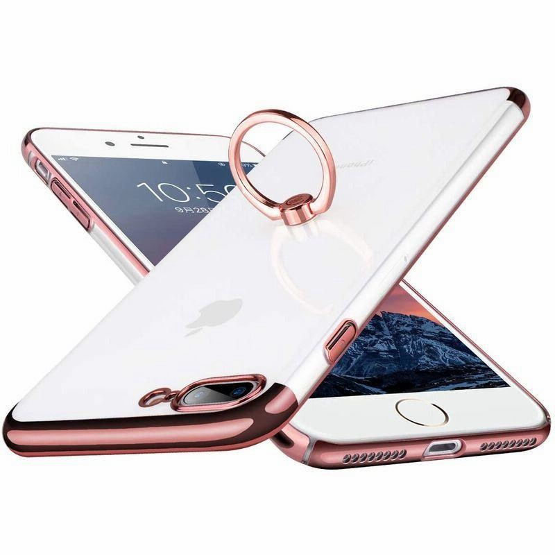 E Segoi iPhone Plus ケース/iPhone Plus ケース リング付き 落下防止 耐衝撃 スタンド機能 メッキ加 通販 LINEポイント最大0.5%GET LINEショッピング iPhone7 Plus ケース iPhone8 Plus ケース リング付き