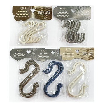 米諾諾 S萬用鉤 (小5個 / 中3個) 顏色隨機 萬用S勾 萬用掛勾 吊掛 置物鉤 廚房收納 浴室掛勾