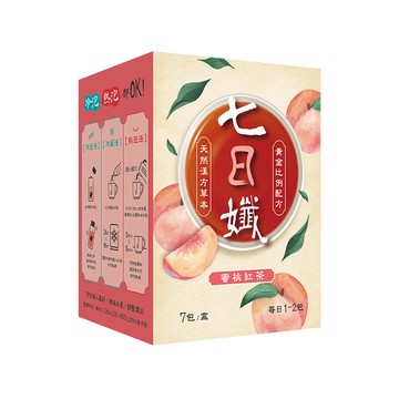 家家生醫 【家家生醫】七日孅-孅體茶包 蜜桃紅茶 4盒【7包/盒】
