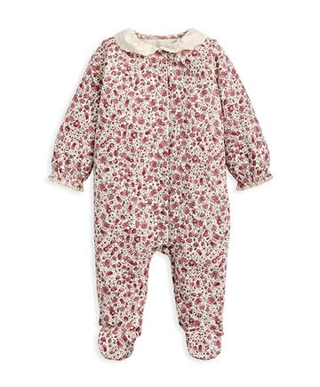 紅玫花園-長袖連身衣3-6m