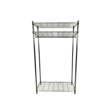 我塑我形 90 x 45 x 150 cm MIT耐重萬用鐵力士鍍鉻三層架-含衣桿 收納架 置物架 鐵力士架