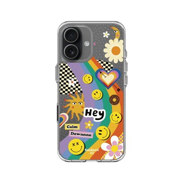 iPhone 17 Clear Case（相機按鈕） 透明 - Knock Knock A2Z - Rainbow slide