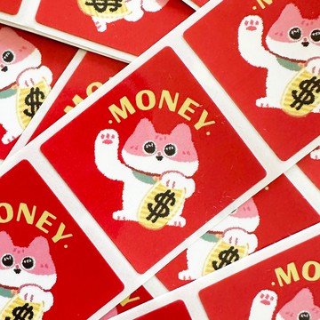 【快速出貨】森蕗 迷你招財貓春聯貼紙 3cm 2026創意春聯