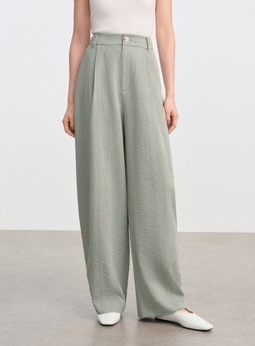 極簡網紗西裝褲