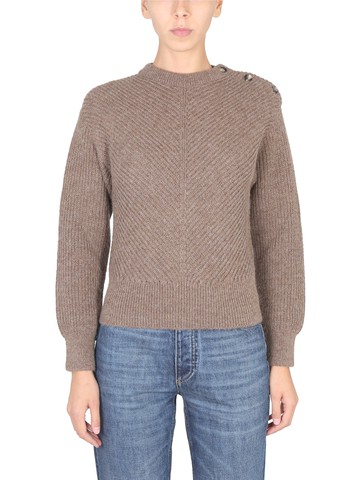 bottega veneta alpaca knit with chevron pattern