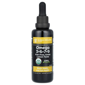 Global Healing, Omega 3,6,7,9，檸檬味，2 液量盎司（59.2 毫升）