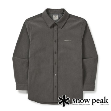 【日本 snow peak】男燈芯絨襯衫『深灰』WMF-SH70 戶外 露營 登山 健行 休閒 時尚 保暖 長袖 襯衫