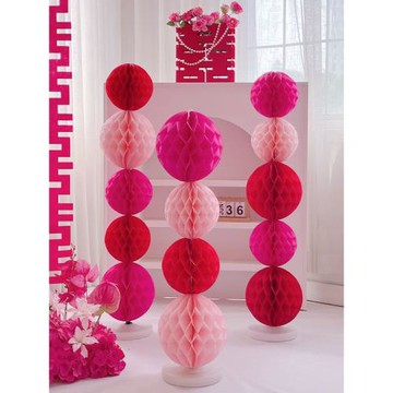 蜂窩球立柱結婚禮裝飾婚房布置套裝男女方新房臥室客廳背景墻拉花