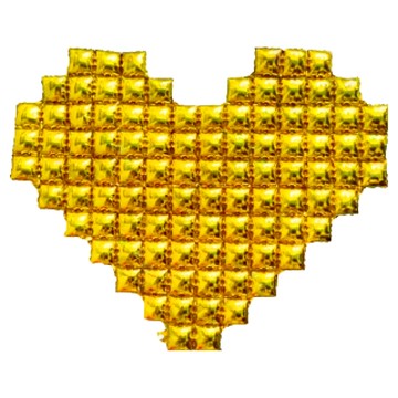 Make&fun Balloons 愛心背景牆 空氣填充  55吋  金色  1組